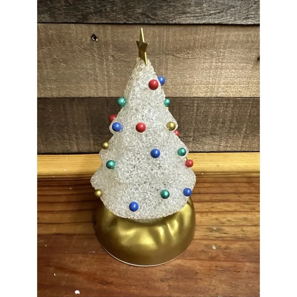 Vintage Avon Gift Collection Twinkling Christmas Tree Decoration 8.5” In Box
